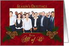 Season’s Greetings - Business - From All of Us - Red - Pine Cones card