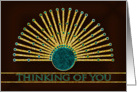 Thinking of you - Ornate Native Fan Design card