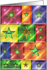 Happy Holidays - Jewel (Faux) Squares - Abstract card