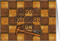 Birthday - Hon/Husband - card