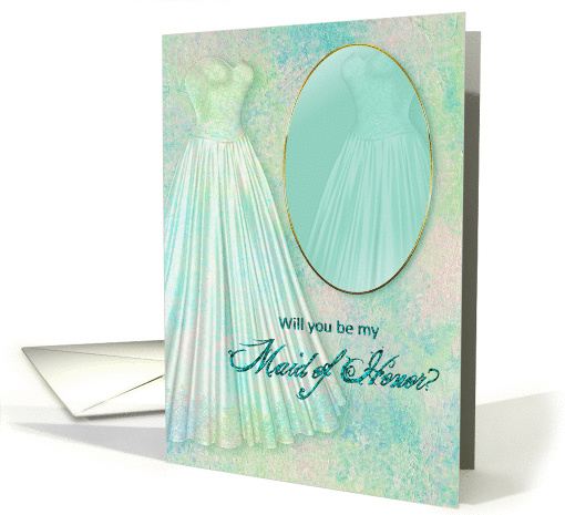 Bridal Party Invittion - Maid of Honor - Mirror Reflection card