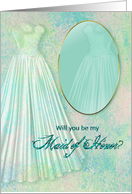 Bridal Party Invittion - Maid of Honor - Mirror Reflection card