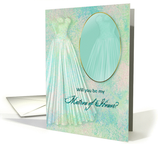 Bridal Party Invittion - Matron of Honor - Mirror Reflection card