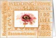 Wedding Renewal of Vows Inviation - Peach floral card