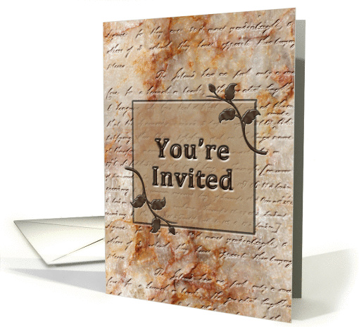 You're Invited - Etched in Stone (Marble) card (1031695)