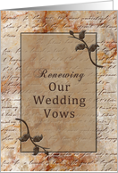 Renewing Wedding Vows Invitation - Etched in Stone (Marble) card