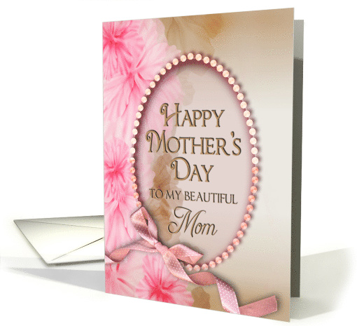 Mother's Day, Mother, Pink Delicate Flowers with Beaded... (1053211)