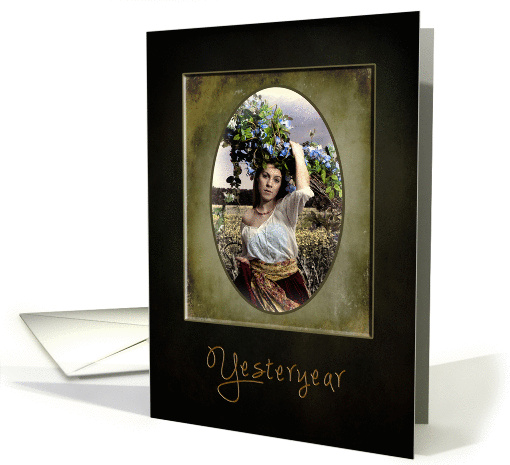 OLD WORLD/YESTERDAY COLLECTION - Peasant Girl - In Field card