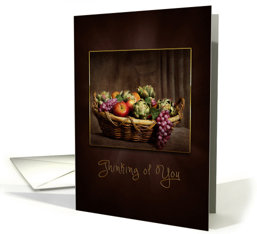 OLD WORLD/YESTERDAY COLLECTION - Basket of Fruit card (1068385)