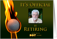 RETIREMENT - INVITATION - SURPRISE - GOLF - PHOTO INSERT card