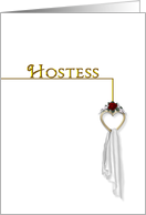 HOSTESS REQUEST - HEART/RED ROSE card