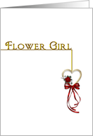 Flower Girl - REQUEST - HEART/RED ROSE card