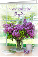 MOTHER’S DAY, Daughter, Bouquet of Lilacs on Table card