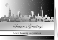Season’s Greetings - Silver - Skyline - Personalize -Business card