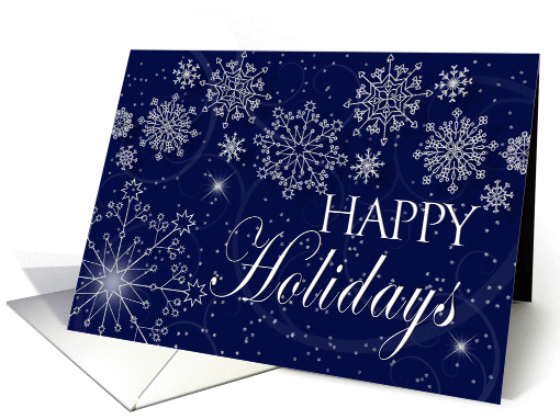 Happy Holidays- Navy/Snowflakes card (1124246)