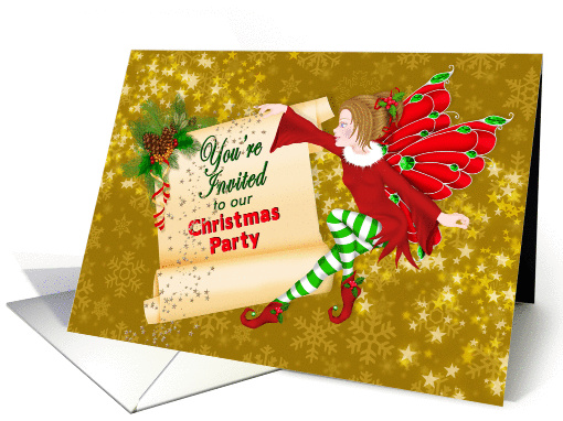 Christmas Party Invitation - Fairy Elf card (1126636)