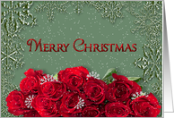 Merry Christmas - General - Snow/Roses card