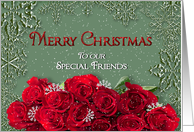 Merry Christmas - Special Friends - Snow/Roses card