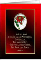 Christmas Christian Greeting - Poinsettia card