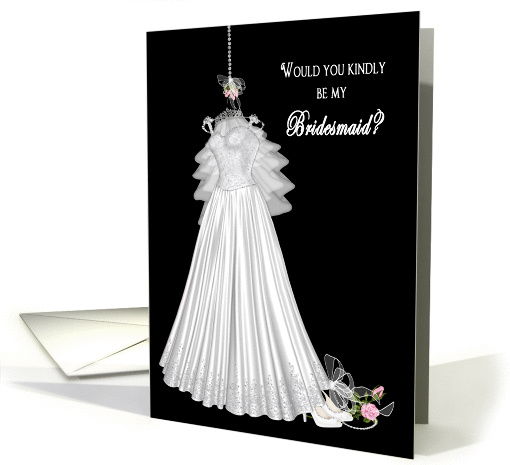 BRIDAL PARTY INVITATION - DRESS - BRIDESMAID card (1148170)