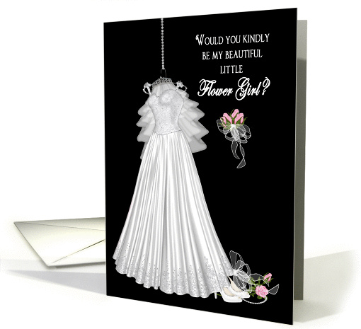 BRIDAL PARTY INVITATION - DRESS - FLOWER GIRL card (1148178)