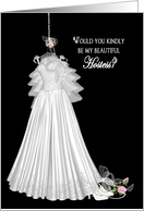 BRIDAL PARTY INVITATION - DRESS - HOSTESS card