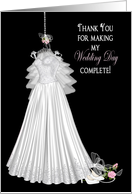 BRIDAL PARTY THANK YOU - WEDDING DRESS card