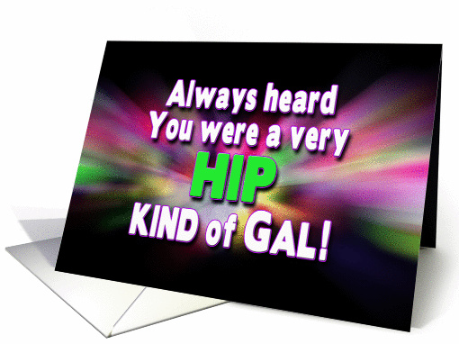 Get Well - Hip Surgery - Colorful Rays - (Female) card (1165624)