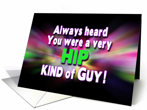 Get Well - Hip Surgery - Colorful Rays - (Guy) card (1165632)