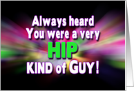 Get Well - Hip Surgery - Colorful Rays - (Guy) card