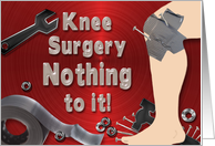 Get Well - KNEE Surgery - Humor - Duct Tape - Nails/Nuts/Bolts card