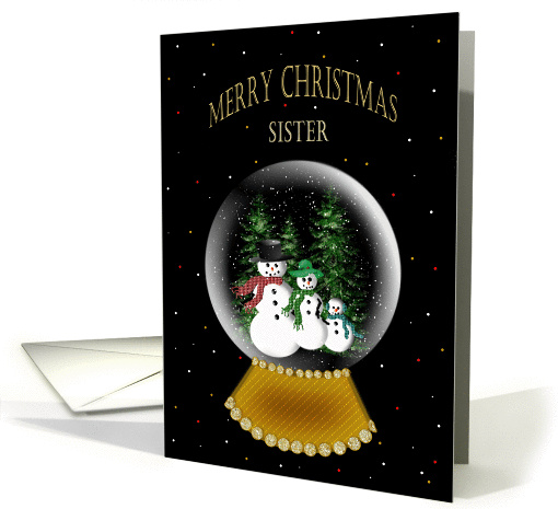 MERRY CHRISTMAS - sister - SNOW GLOBE card (1169276)