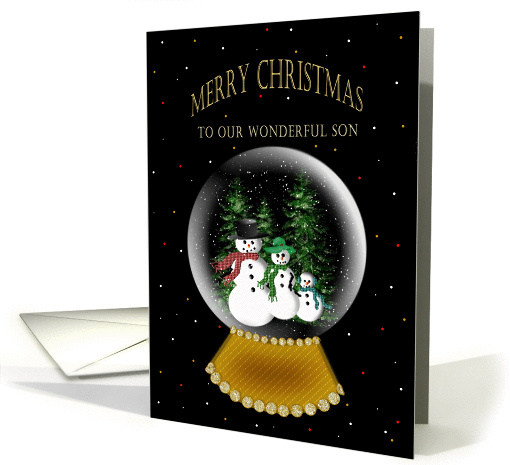 MERRY CHRISTMAS - TO OUR WONDERFUL SON - SNOW GLOBE card (1169282)