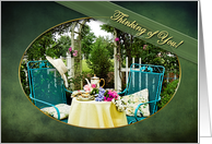 Thinking of You - Cottage Garden - - Tea For Two - Trellis card