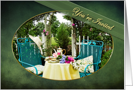 You’re Invited - Cottage Garden - Tea For Two - Trellis card
