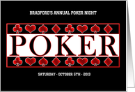 Poker Night - Invitation card