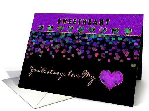 VALENTINE'S DAY, Sweetheart, Colorful Hearts card (1207228)