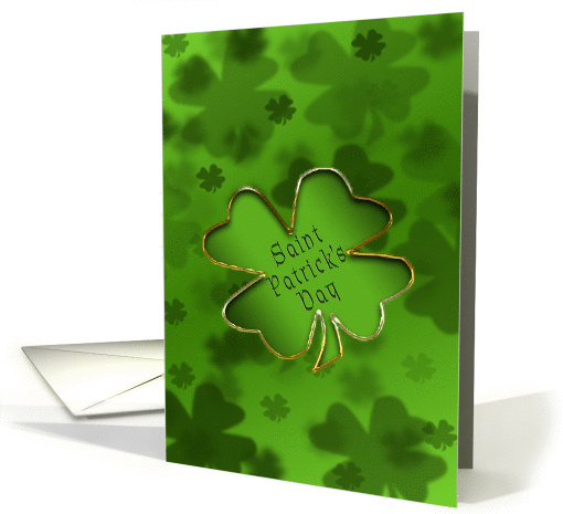 Saint Patrick's Day - Four Leaf Clovers - Green card (1230140)