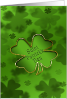 Saint Patrick’s Day - Four Leaf Clovers - Green card