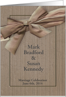 Wedding Invitation - Beige/Brown - Name Personalization/Front card