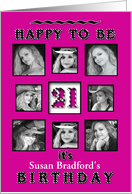 Birthday - 21st - Photo Inserts (8) Fuchsia/Black card