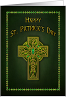 Happy St. Patrick’s Day - Green - Celtic Cross card