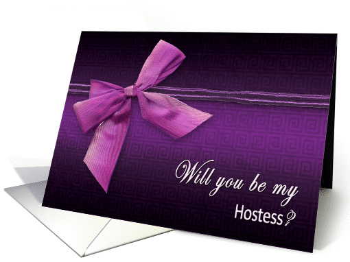 HOSTESS - Bridal Request - Purple/Bow card (1265470)