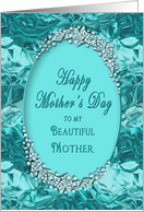 MOTHER’S DAY - MOTHER - Blue Ice Diamonds (Faux) Pretty Abstract Blues card