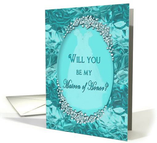 Bridal Attendant Invitation - Matron of Honor Blue card (1269326)