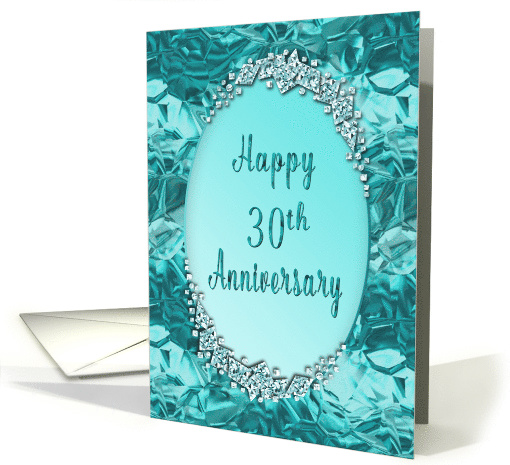 30th Wedding Anniversary, Pretty Blue Ice, Diamond-like... (1270274)