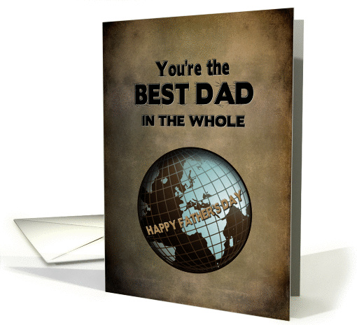 FATHER'S DAY - BEST DAD - Blue/Brown World card (1285660)