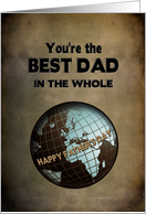 FATHER’S DAY - BEST DAD - Blue/Brown World card