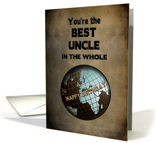 BIRTHDAY - UNCLE - Blue/Brown World card (1286228)