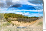 Scenic Beach with Oval Inset - Thank You card